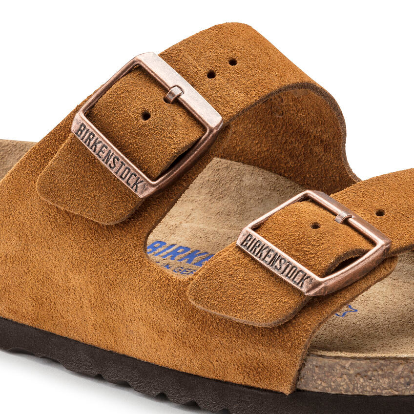 Birkenstock Unisex Arizona Soft Footbed Suede - Mink