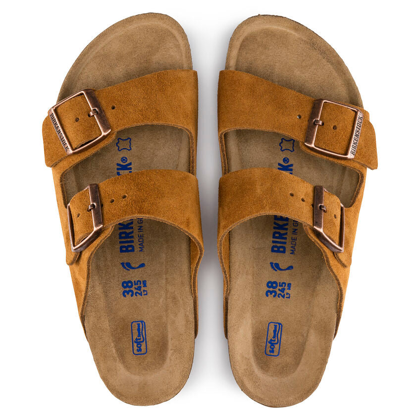 Birkenstock Unisex Arizona Soft Footbed Suede - Mink