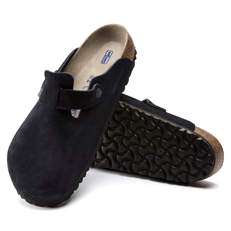 Birkenstock Boston Soft Footbed Suede - Midnight