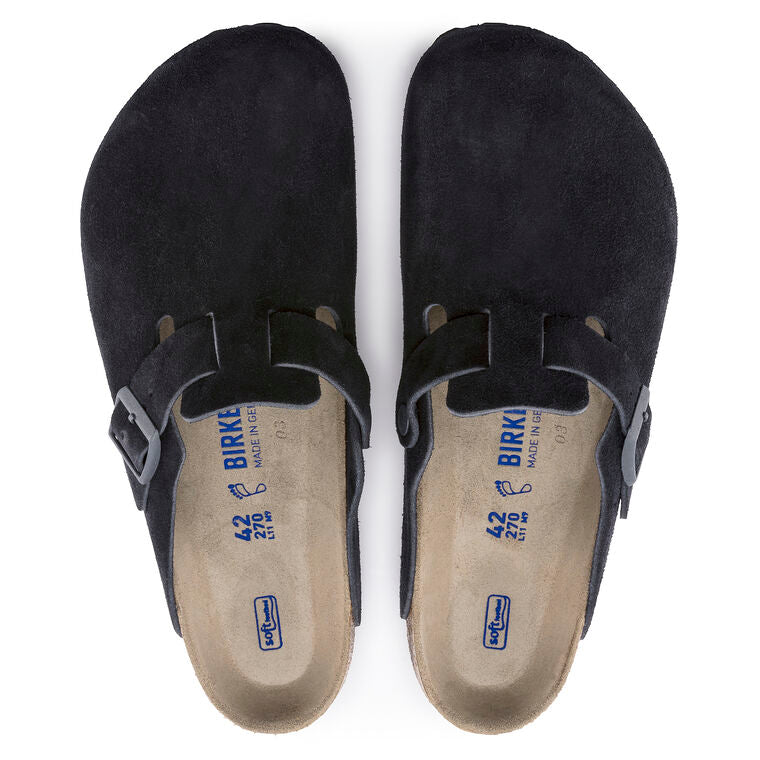 Birkenstock Boston Soft Footbed Suede - Midnight