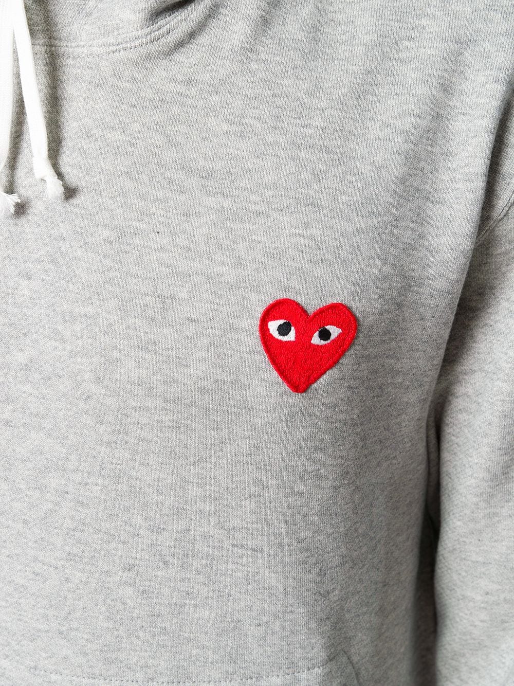 Comme des Garçons PLAY Red Heart Pullover Hoody - Grey