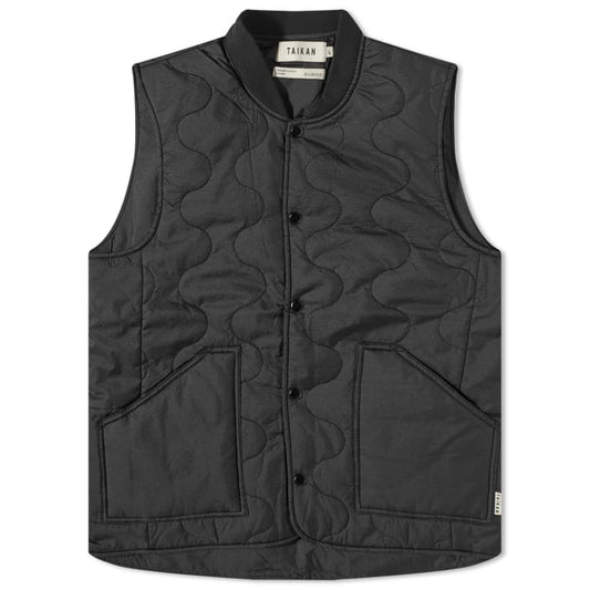 Taikan, Quilted Vest, TV0002-BLK