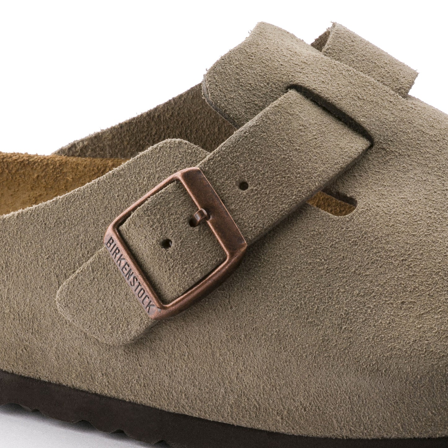 Birkenstock Unisex Boston Soft Footbed Suede Leather - Taupe
