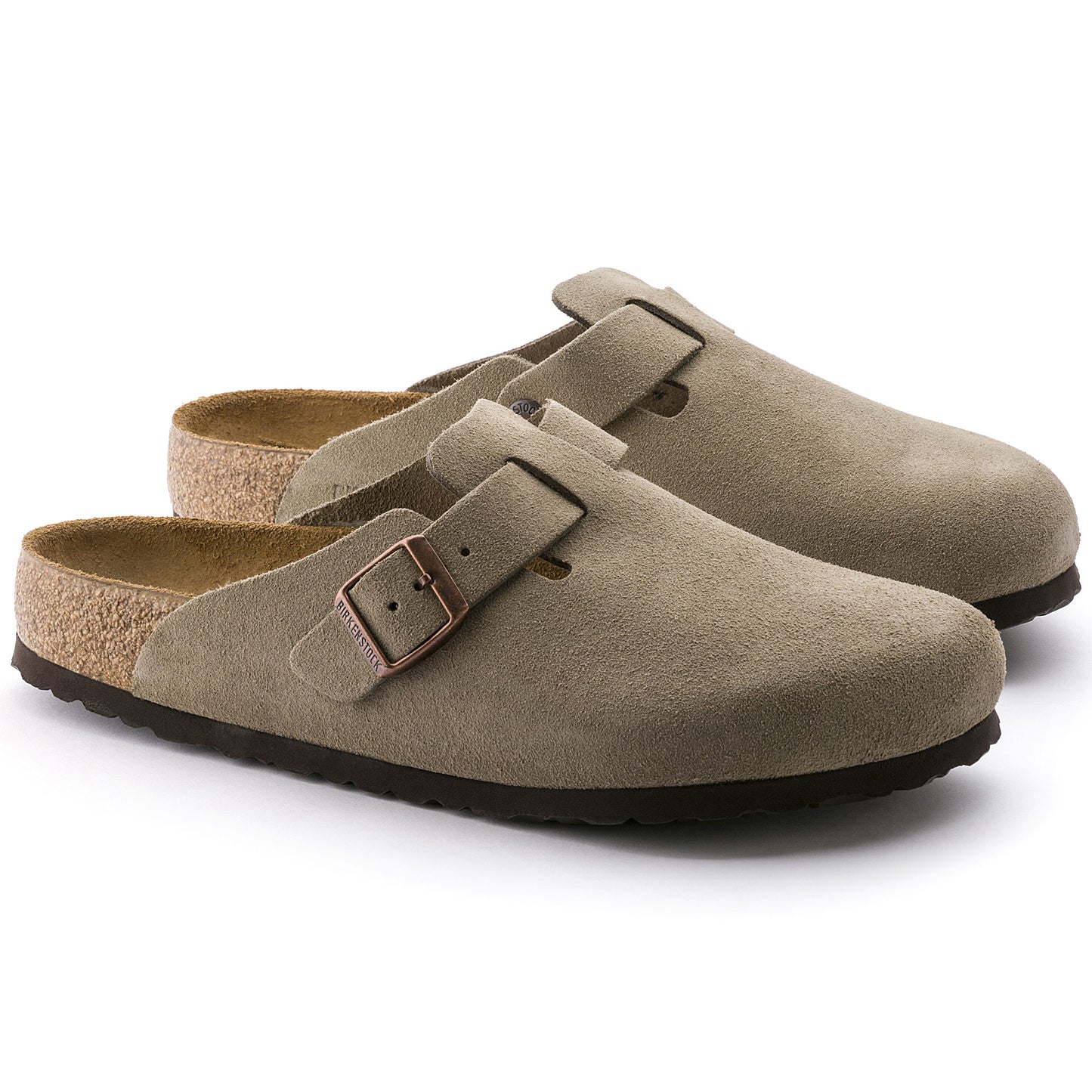 Birkenstock Unisex Boston Soft Footbed Suede Leather - Taupe