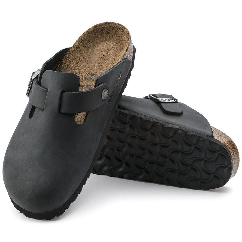 Birkenstock Unisex Boston Oiled Leather - Black