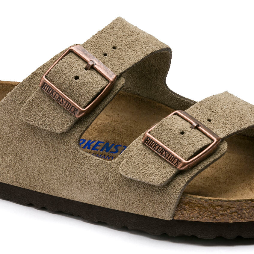 Birkenstock Unisex Arizona Soft Footbed Suede Leather - Taupe