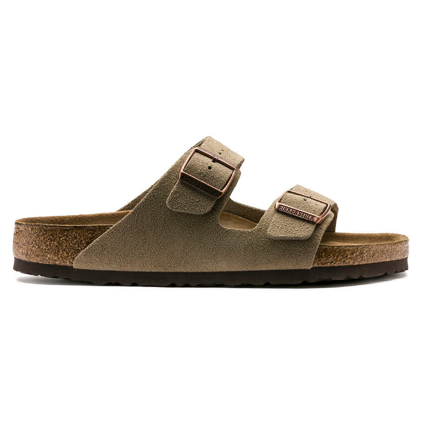 Birkenstock Unisex Arizona Soft Footbed Suede Leather - Taupe