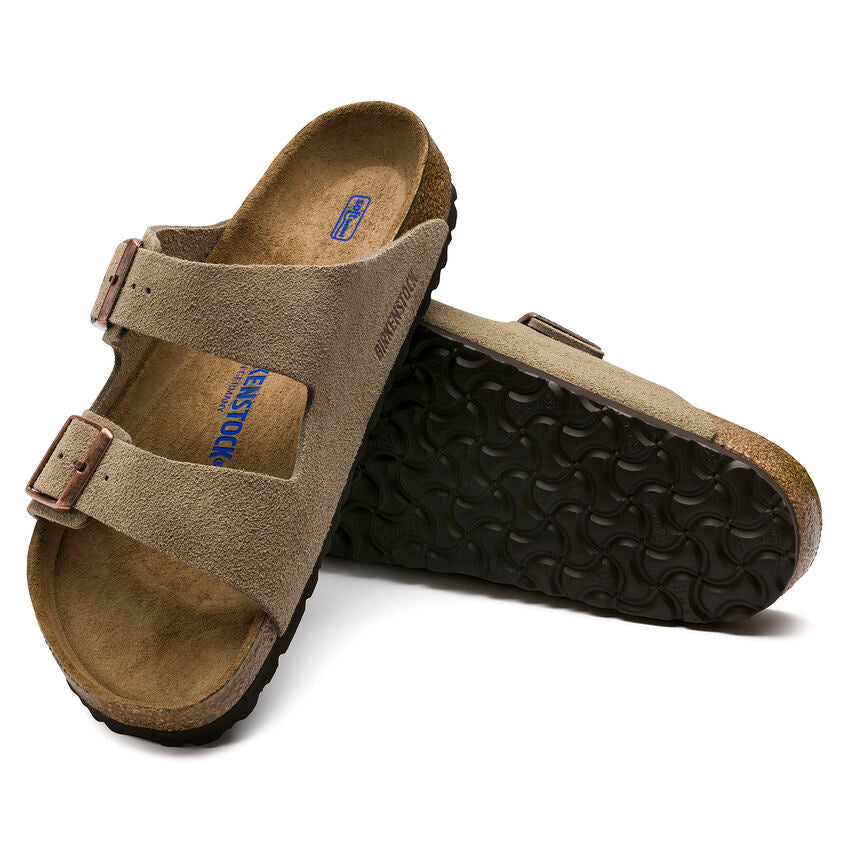 Birkenstock Unisex Arizona Soft Footbed Suede Leather - Taupe