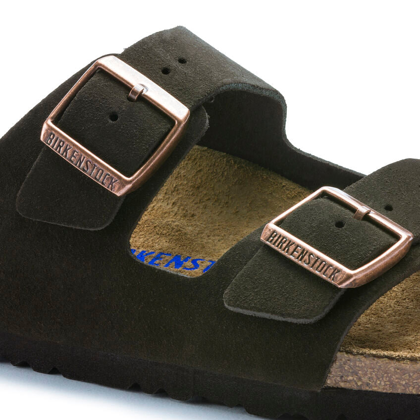 Birkenstock Unisex Arizona Soft Footbed Suede Leather - Mocha