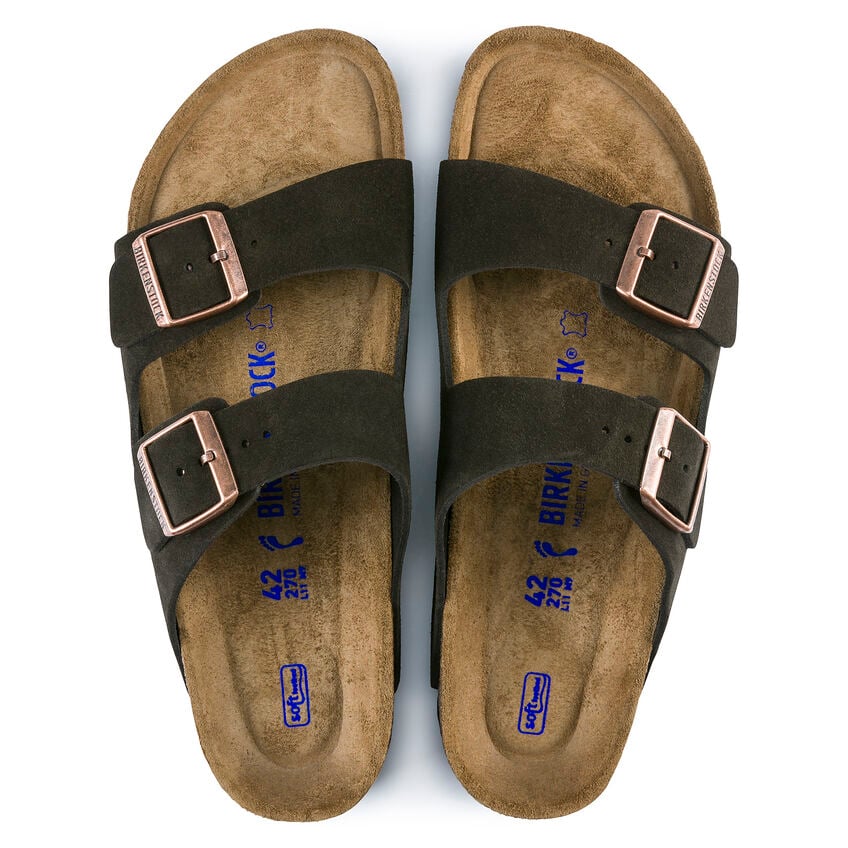 Birkenstock Unisex Arizona Soft Footbed Suede Leather - Mocha