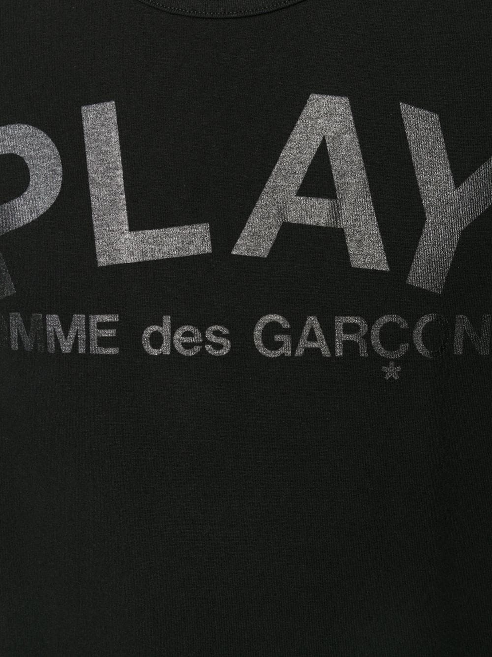 Comme des Garçons PLAY Logo Text T-Shirt -  Black/Black