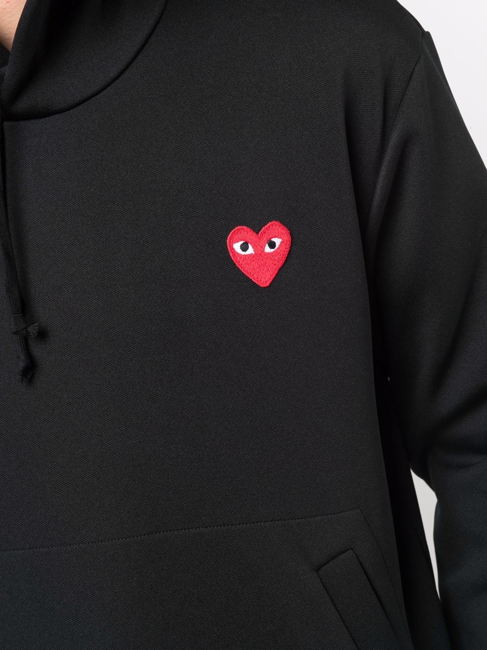 Comme des Garçons PLAY Red Heart Pullover Hoody - Black