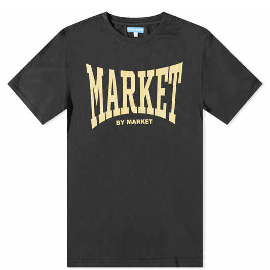 Market Men's Persistent Logo T-Shirt - Black / Light Brown
