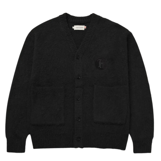 Honor the Gift Stamped Patch Cardigan - Black