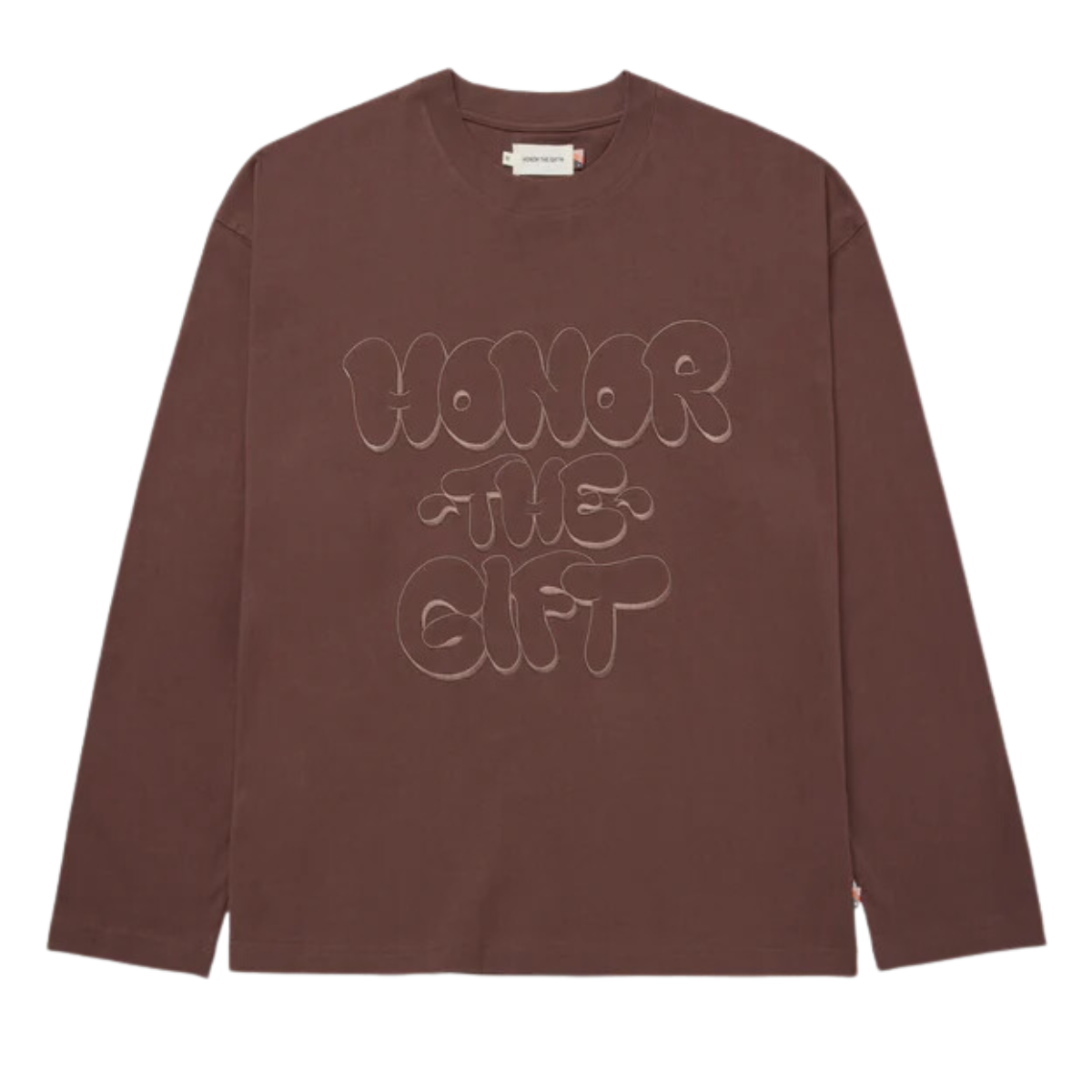 Honor The Gift Men's Amp'd Up LS Tee - Brown