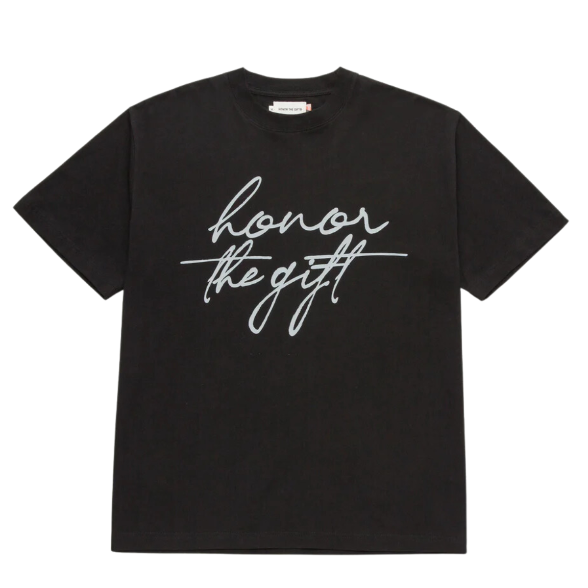 Honor The Gift Script S/S Tee -Black