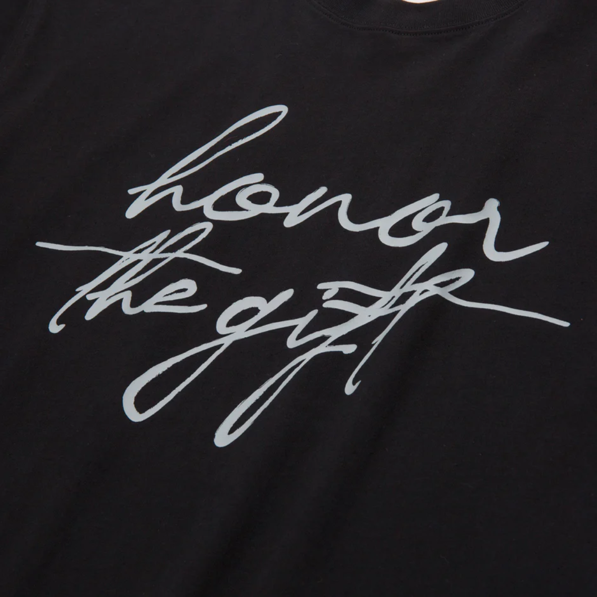 Honor The Gift Script S/S Tee -Black