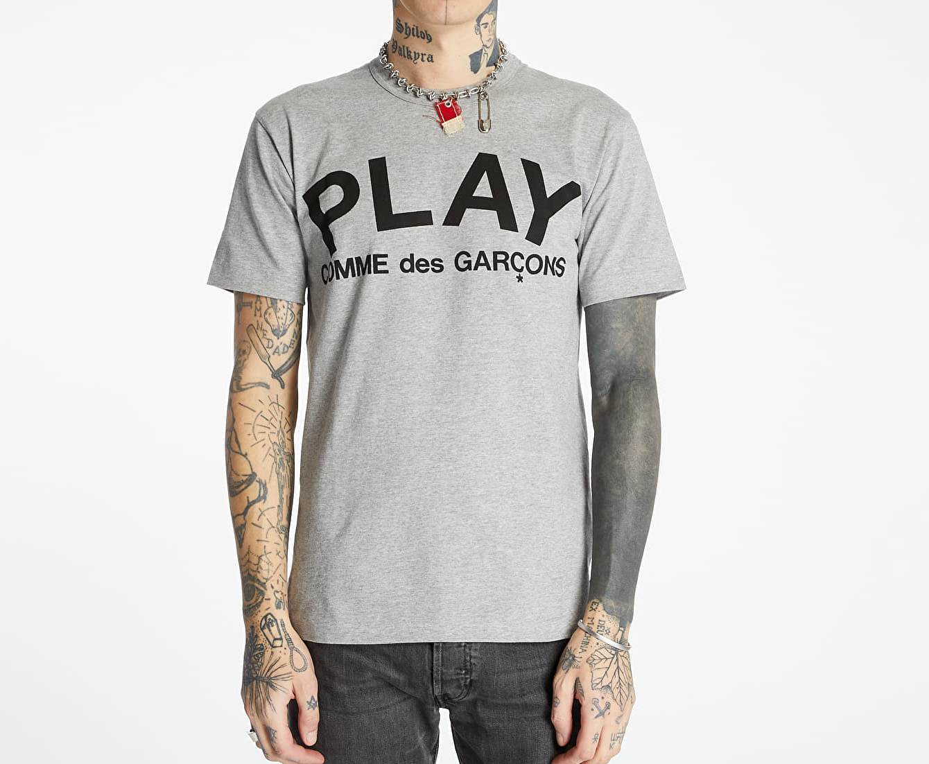 Comme des Garçons PLAY T-Shirt - Grey/Black