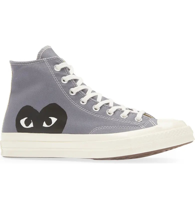 Comme des Garçons PLAY Unisex Converse Chuck 70 Hi Unisex - Grey