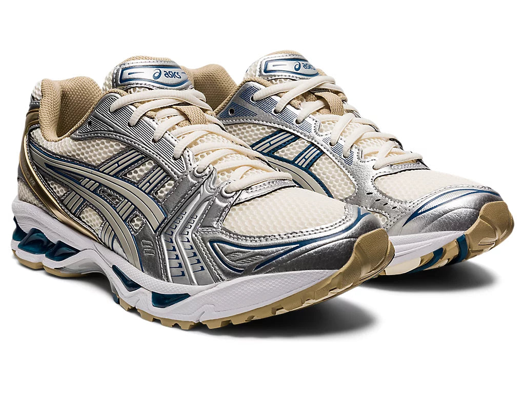 Asics Uni-sex Gel-Kayano 14 Cream/Pure Silver – NEO39 Asics Uni-sex Gel-Kayano 14 Cream/Pure Silver – NEO39