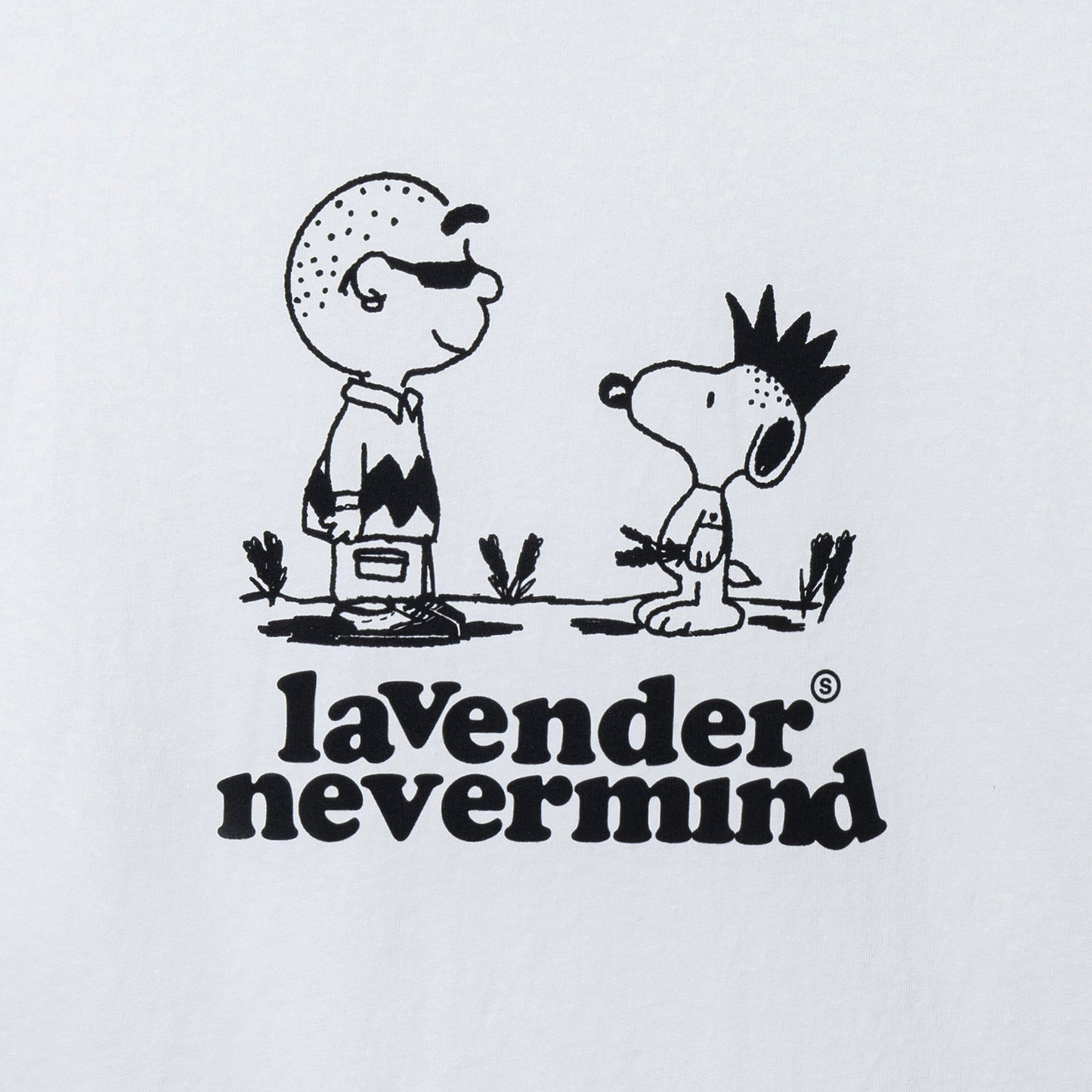 Lavender Nevermind Peanuts T-Shirt White