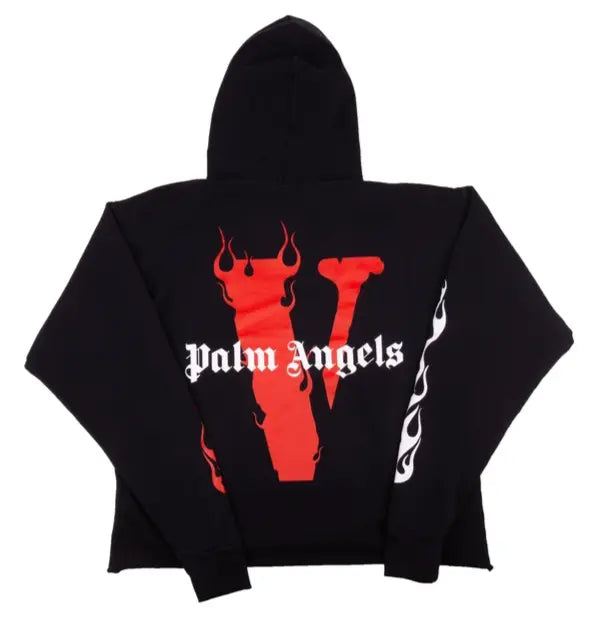 Vlone x Palm Angels Hoody Black Red NEO39